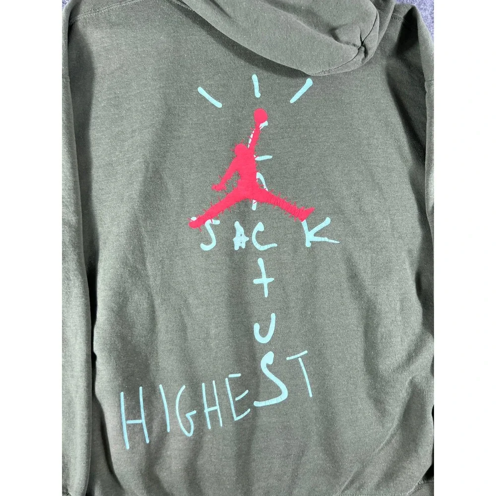 Nike Air Travis Scott Cactus Jack Highest In The Room Hoodie Mens XL Olive Green